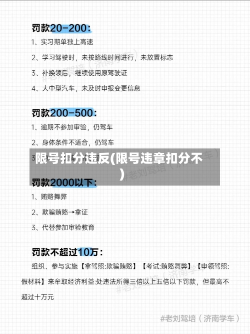 限号扣分违反(限号违章扣分不)