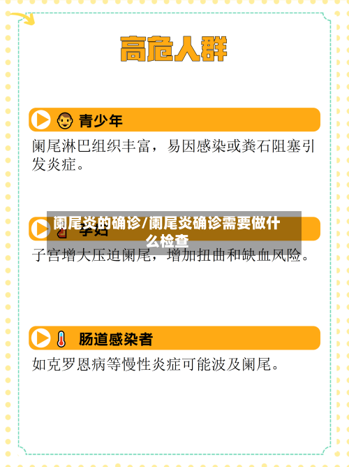 阑尾炎的确诊/阑尾炎确诊需要做什么检查