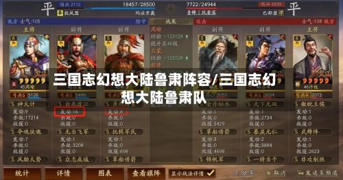 三国志幻想大陆鲁肃阵容/三国志幻想大陆鲁肃队-第2张图片