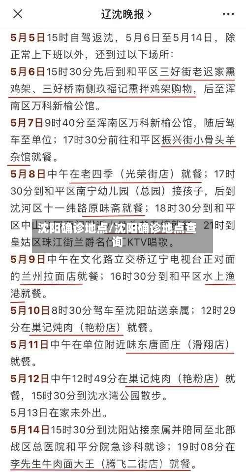 沈阳确诊地点/沈阳确诊地点查询-第2张图片