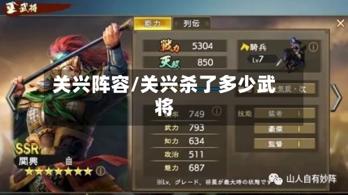 关兴阵容/关兴杀了多少武将-第3张图片