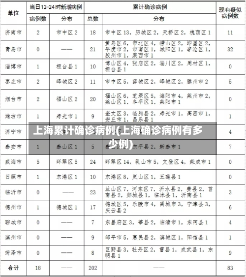 上海累计确诊病例(上海确诊病例有多少例)-第2张图片