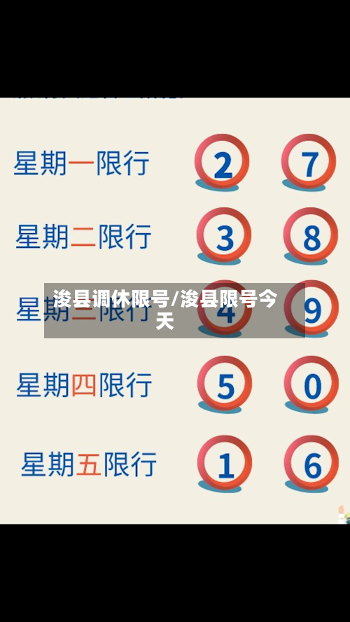 浚县调休限号/浚县限号今天-第2张图片