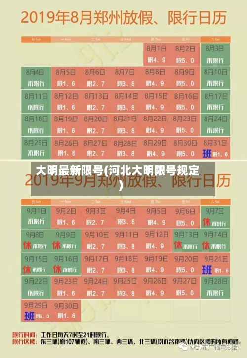大明最新限号(河北大明限号规定)