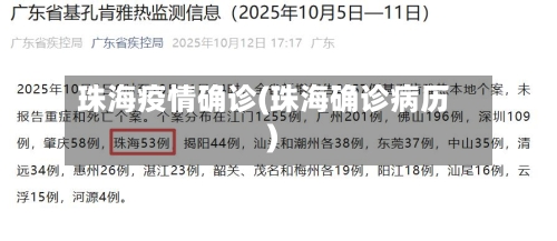 珠海疫情确诊(珠海确诊病历)