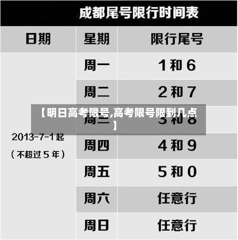 【明日高考限号,高考限号限到几点】-第2张图片