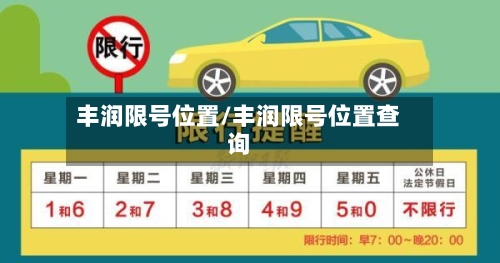 丰润限号位置/丰润限号位置查询-第2张图片