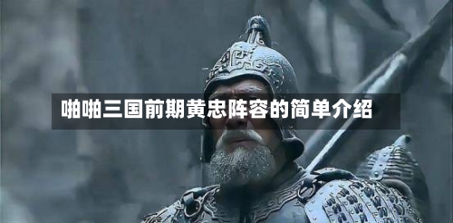 啪啪三国前期黄忠阵容的简单介绍-第2张图片