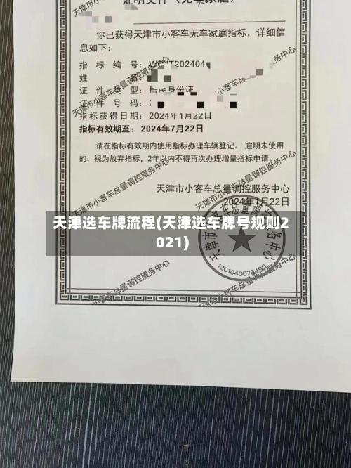 天津选车牌流程(天津选车牌号规则2021)
