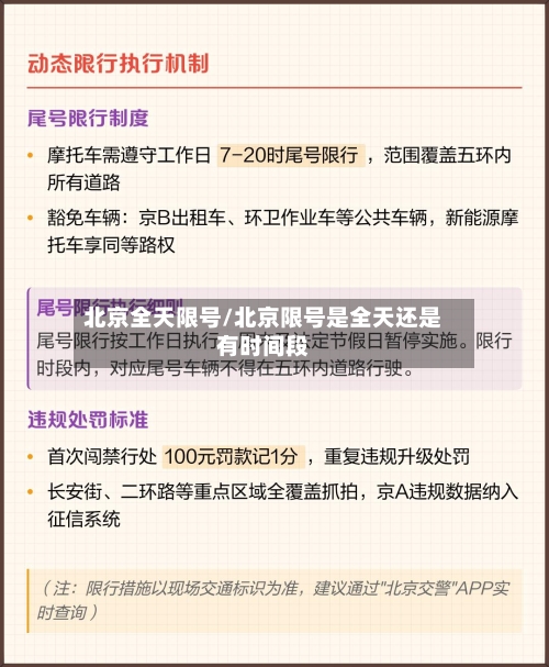 北京全天限号/北京限号是全天还是有时间段-第2张图片