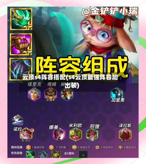 云顶s4阵容搭配(s4云顶最强阵容加出装)-第2张图片