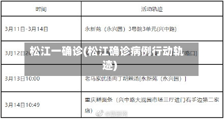 松江一确诊(松江确诊病例行动轨迹)-第3张图片