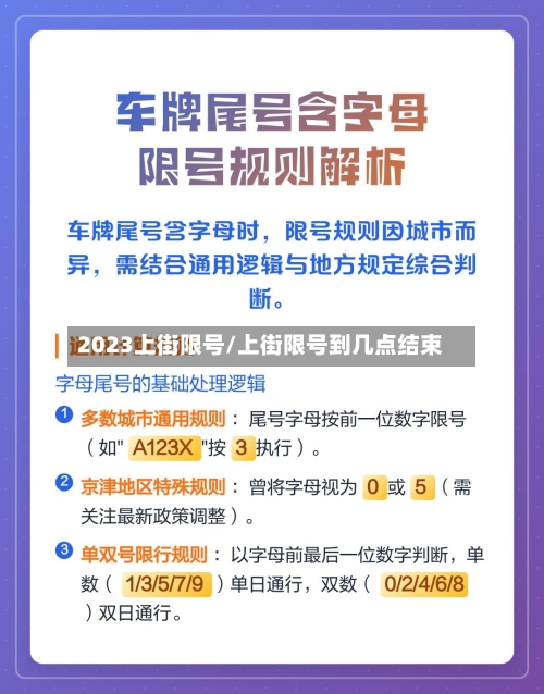 2023上街限号/上街限号到几点结束