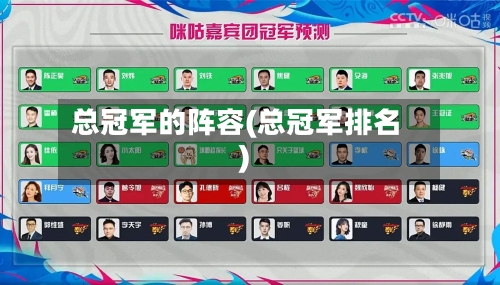 总冠军的阵容(总冠军排名)-第2张图片