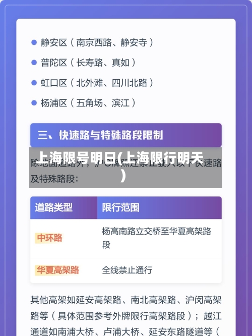 上海限号明日(上海限行明天)-第3张图片