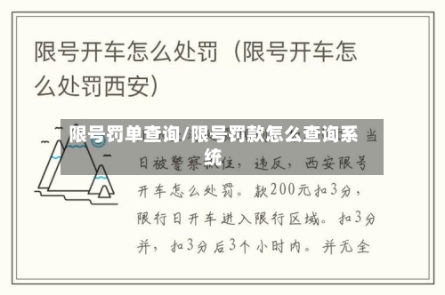 限号罚单查询/限号罚款怎么查询系统