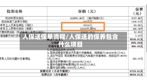 人保送保单流程/人保送的保养包含什么项目