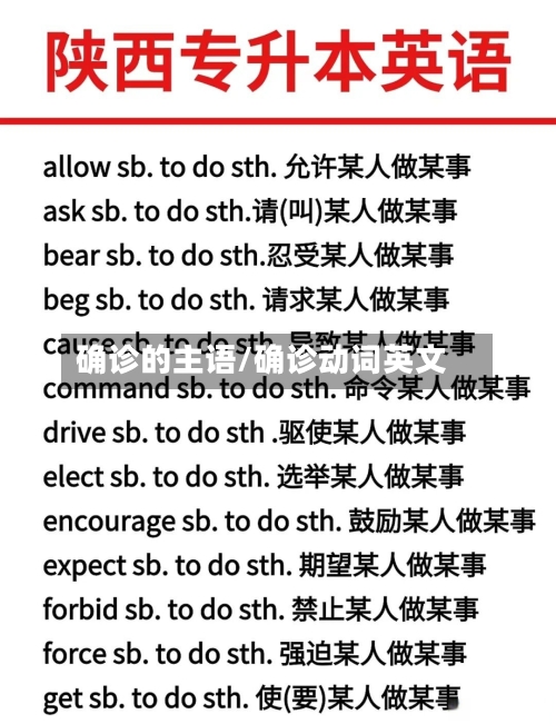 确诊的主语/确诊动词英文-第3张图片