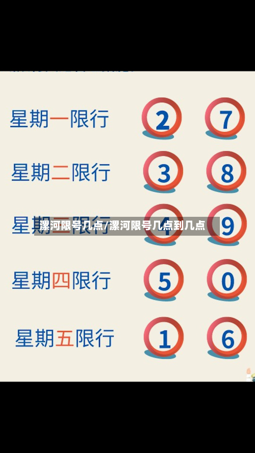 漯河限号几点/漯河限号几点到几点