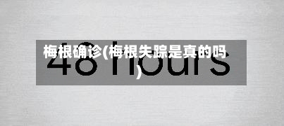梅根确诊(梅根失踪是真的吗)-第2张图片