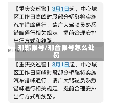 邢郸限号/邢台限号怎么处罚-第2张图片