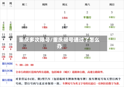 重庆多次限号/重庆限号通过了怎么办-第2张图片