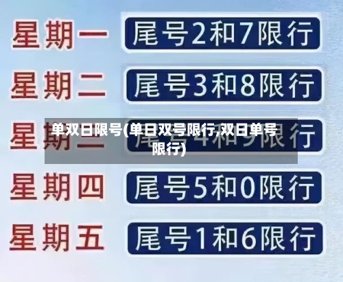 单双日限号(单日双号限行,双日单号限行)-第3张图片