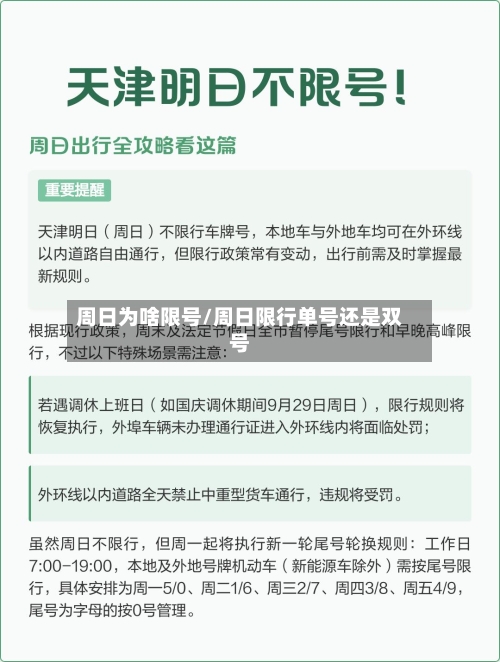 周日为啥限号/周日限行单号还是双号-第2张图片