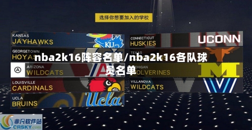 nba2k16阵容名单/nba2k16各队球员名单