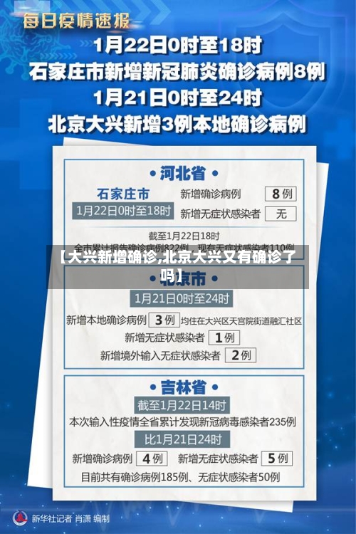 【大兴新增确诊,北京大兴又有确诊了吗】