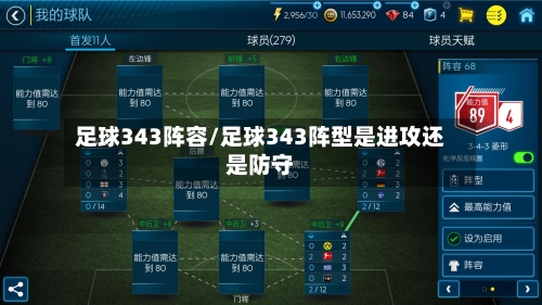 足球343阵容/足球343阵型是进攻还是防守