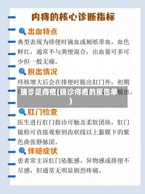 确诊是痔疮(确诊痔疮的报告单)