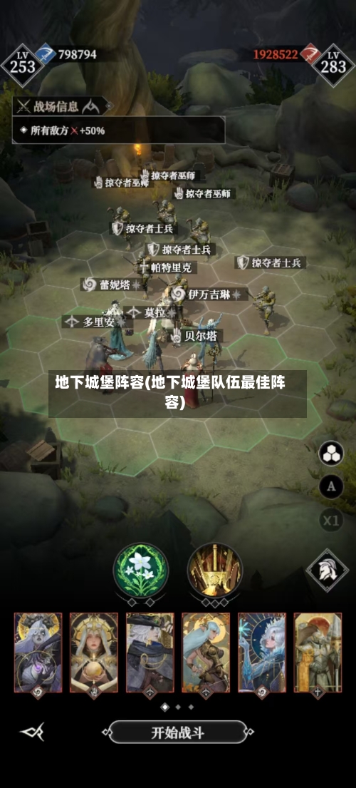 地下城堡阵容(地下城堡队伍最佳阵容)