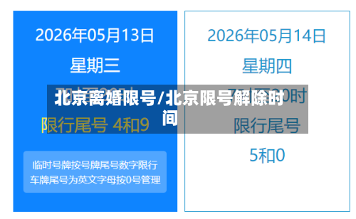 北京离婚限号/北京限号解除时间
