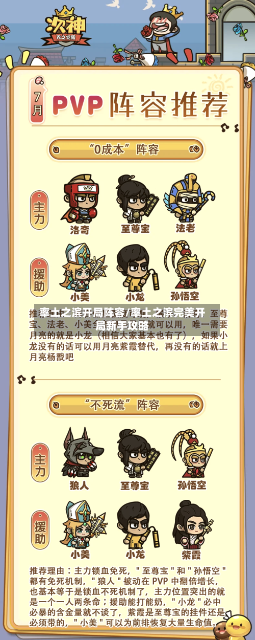 率土之滨开局阵容/率土之滨完美开局新手攻略