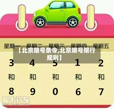 【北京限号条令,北京限号限行规则】