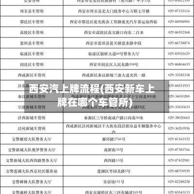 西安汽上牌流程(西安新车上牌在哪个车管所)-第3张图片