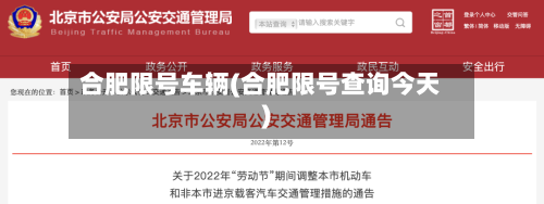 合肥限号车辆(合肥限号查询今天)-第3张图片