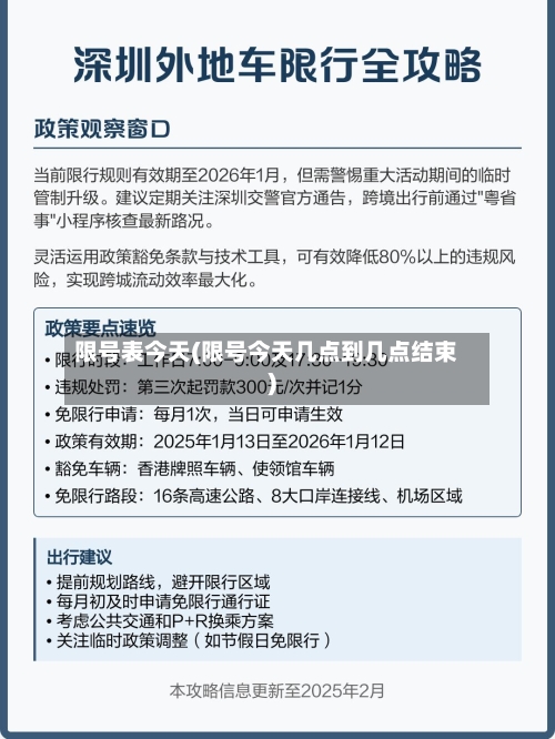限号表今天(限号今天几点到几点结束)-第2张图片