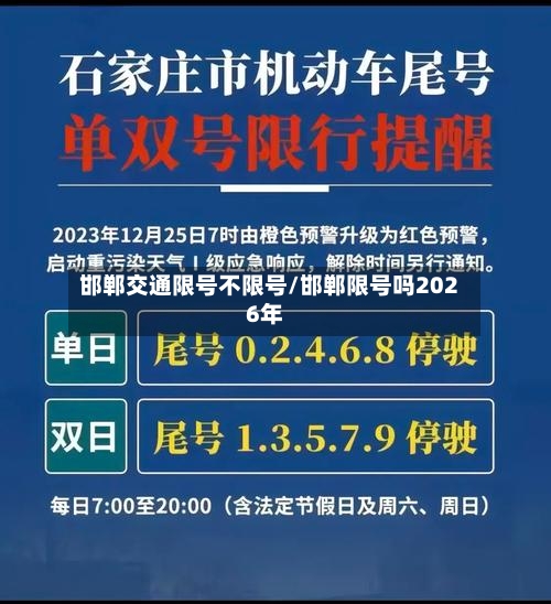 邯郸交通限号不限号/邯郸限号吗2026年-第3张图片