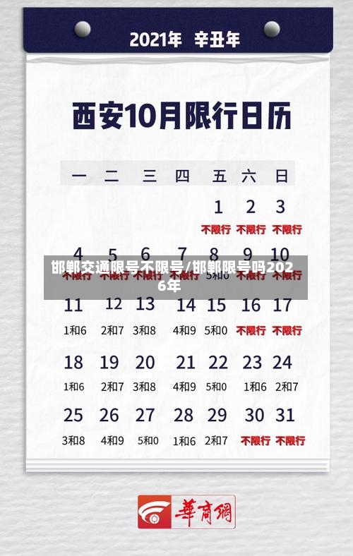 邯郸交通限号不限号/邯郸限号吗2026年-第2张图片