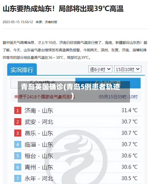 青岛英国确诊(青岛5例患者轨迹)-第3张图片