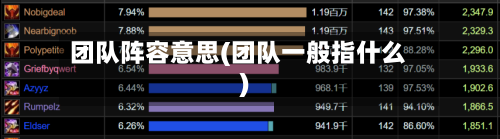 团队阵容意思(团队一般指什么)-第3张图片