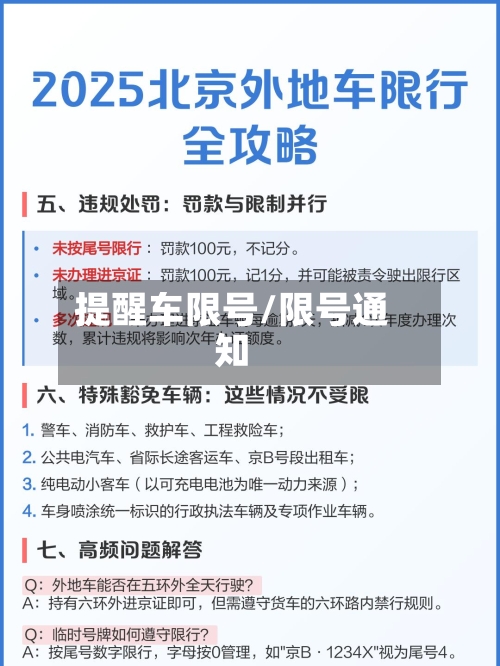 提醒车限号/限号通知-第2张图片