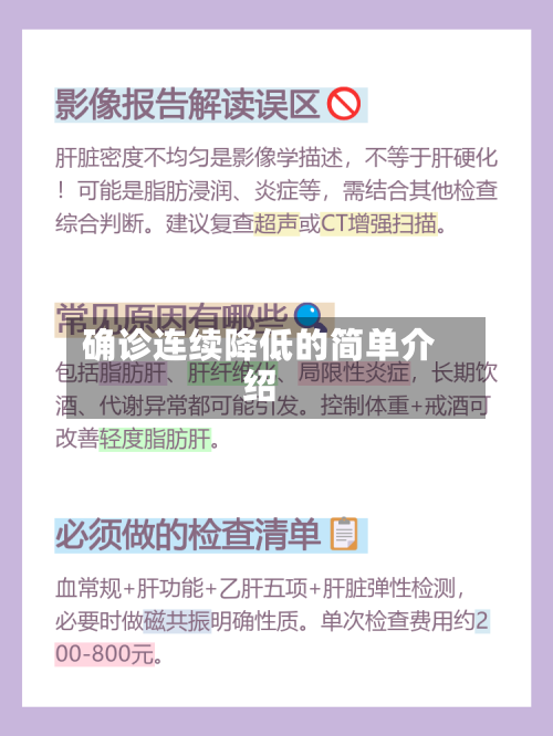 确诊连续降低的简单介绍