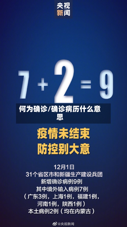 何为确诊/确诊病历什么意思