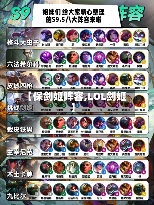 【保剑姬阵容,LOL剑姬】-第2张图片